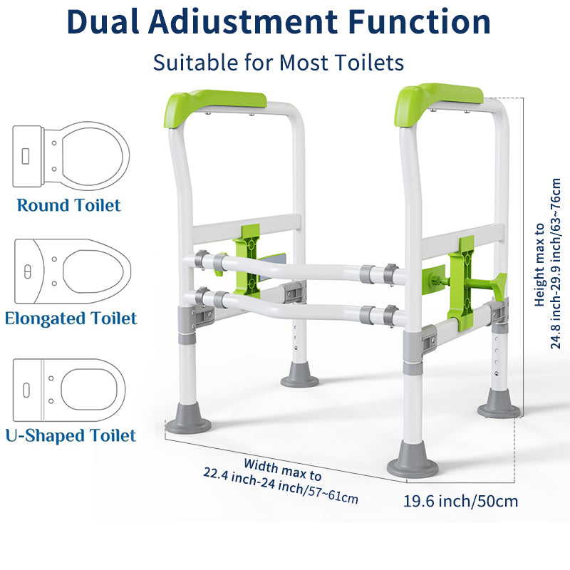 Elegant Toilet Handrail, Support weight: 550 LBS, Green.