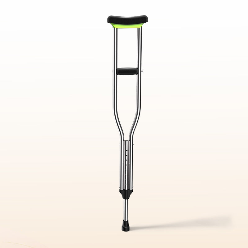 Stainless Steel Crutches, Weight Capacity 500lbs, Black, A Single.