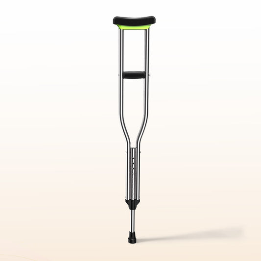 Stainless Steel Crutches, Weight Capacity 500lbs, Black, A Single.