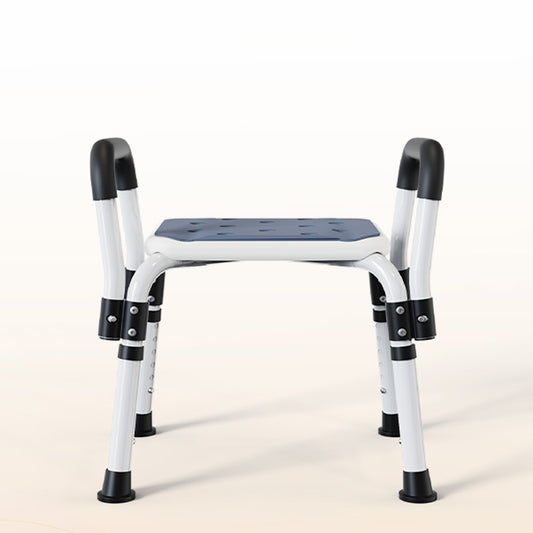 Shower Stool with Arms, Elegant white, weight capacity 550LBS.