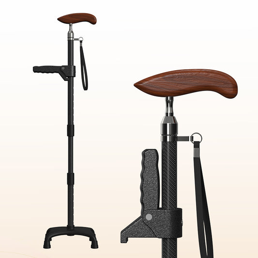 Luxury Carbon Fiber Cane with Wooden Handle