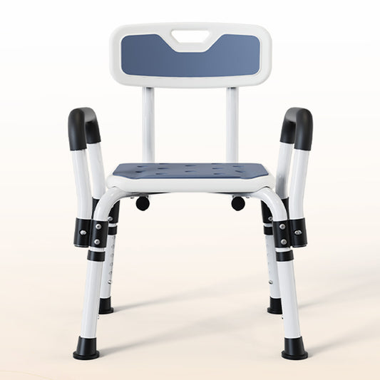 Shower Chair with Arms, Elegant white, weight capacity 550LBS.