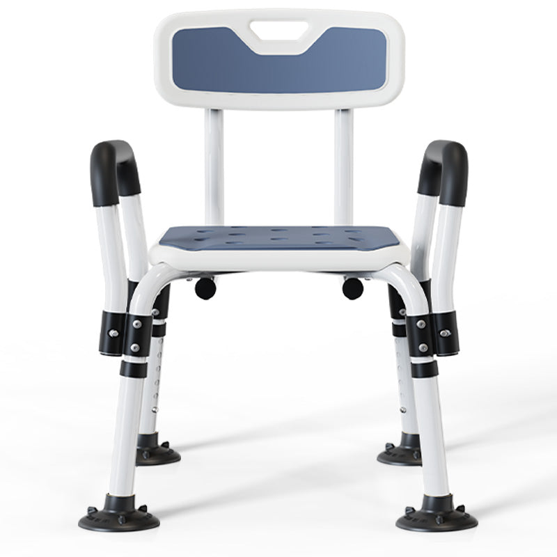 Shower Chair with Arms, Elegant white, weight capacity 550LBS.